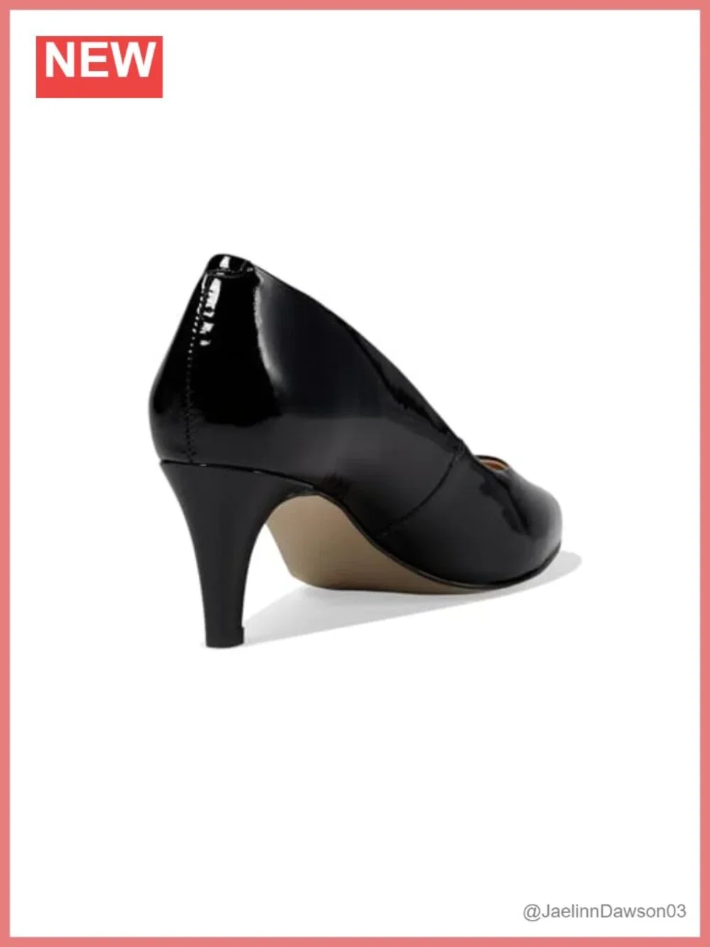Women's Block Heel Pump with Gel Insole Faux Leather Sole